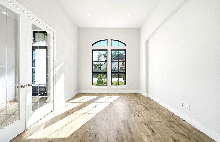 Spacious, unfurnished interior of a new home in Artavia 70′, Conroe (Image 40).