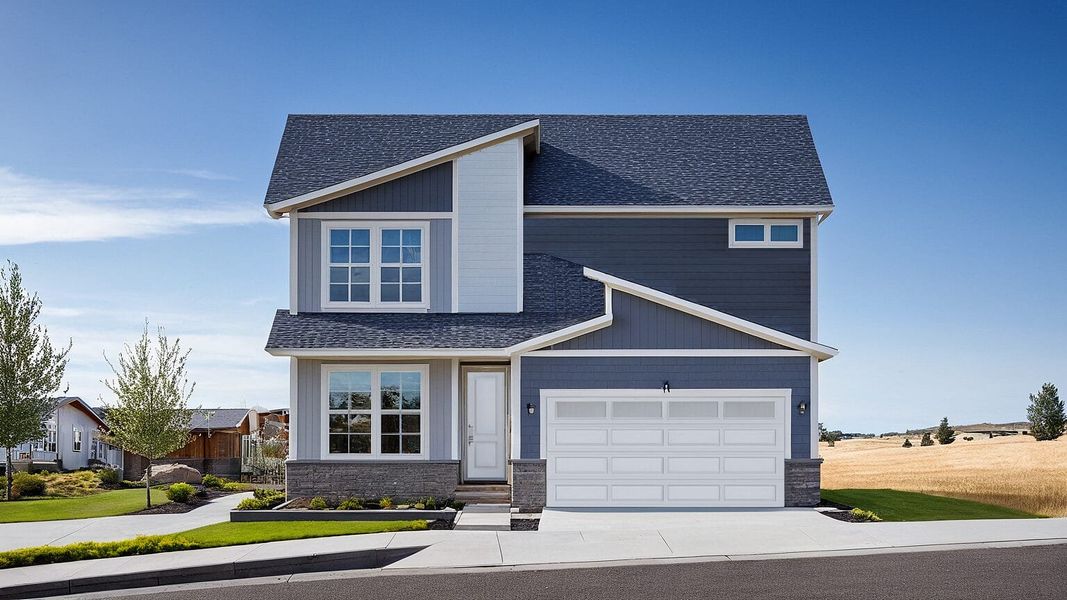 Representative exterior photo of a completed home built from the Elm by View Homes in Aspen Meadows-4, Colorado Springs, CO (Image 18).