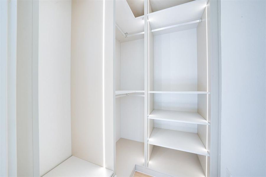 View of walk in closet