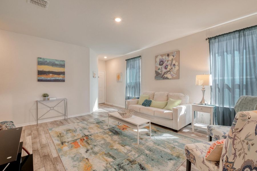 Furnished interior view inside a new home in , Buda (Image 10). Furnished interior view inside a new home in , Buda (Image 10).