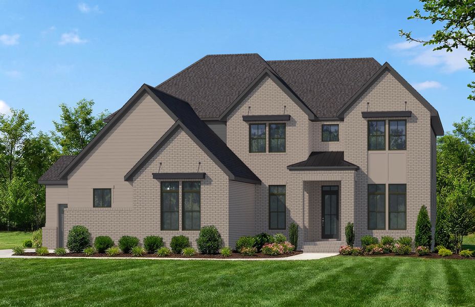 Representative exterior photo of a completed home built from the Hampton by John Wieland in Blume Estates, Harrisburg, NC (Image 26). Representative exterior photo of a completed home built from the Hampton by John Wieland in Blume Estates, Harrisburg, NC (Image 26).