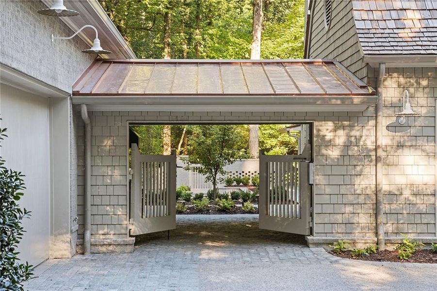 Exterior details and patio area of a home in , Atlanta (Image 33).