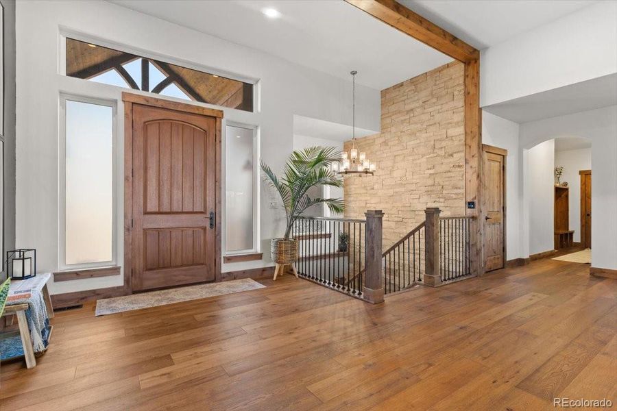 Natural Elements are the Heart of This Home, Like in this Stone Feature Wall