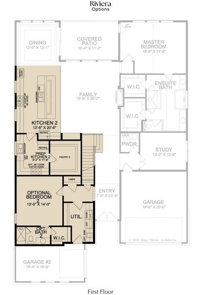 2D floor plan layout for the L629 by Lifestyle Homes in Heritage Series 64s, Frisco, TX (Image 21).