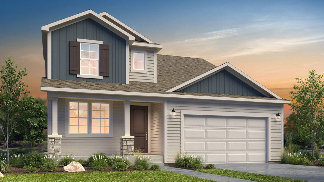 Representative exterior photo of a completed home built from the Balsam by View Homes in Aspen Ranch, Fountain, CO (Image 2).