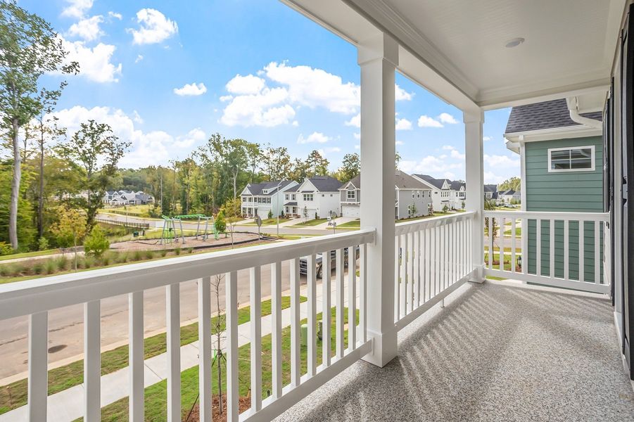 Exterior details and patio area of a home in Georgias Landing, Raleigh (Image 19).