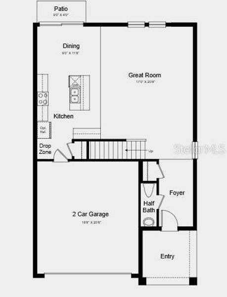 2D floor plan layout of this home in Waterstone, Groveland, FL (Image 5). 2D floor plan layout of this home in Waterstone, Groveland, FL (Image 5).