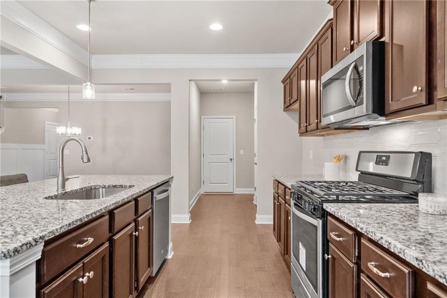 Furnished interior view inside a new home in , Flowery Branch (Image 9).