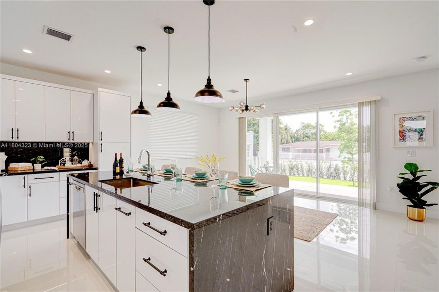 Furnished interior view inside a new home in , Miami (Image 31). Furnished interior view inside a new home in , Miami (Image 31).