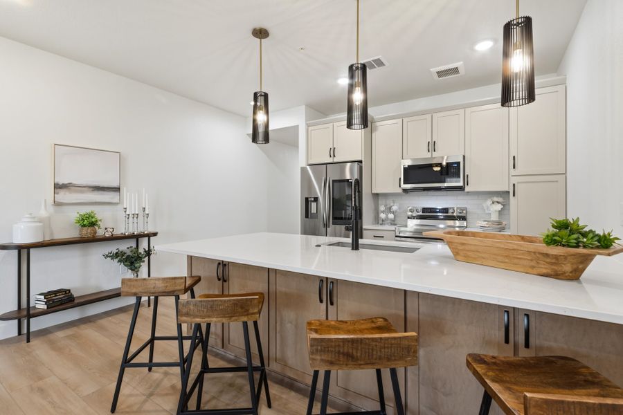 Representative furnished interior of a home built from the The Crestone by Landmark Homes in Northfield at Old Town, Fort Collins (Image 3).
