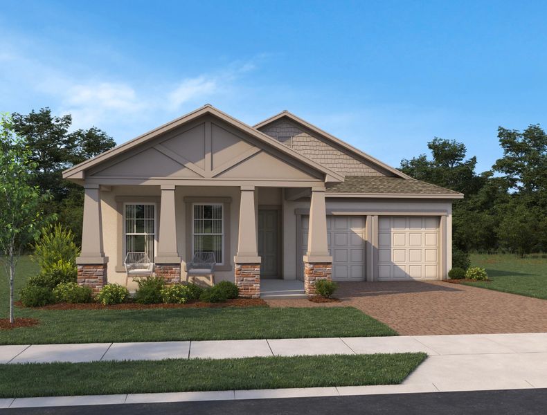 Representative exterior photo of a completed home built from the t by Ashton Woods in Lake Cawood Traditional, Windermere, FL (Image 12).