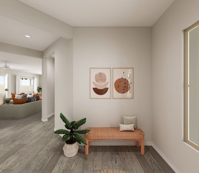 Representative furnished interior of a home built from the Ironwood Plan 40-6 by Tri Pointe Homes in Waterston Central, Gilbert (Image 3).