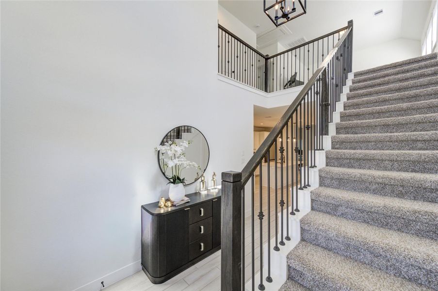 Furnished interior view inside a new home in Harper’s Preserve, Conroe (Image 29).