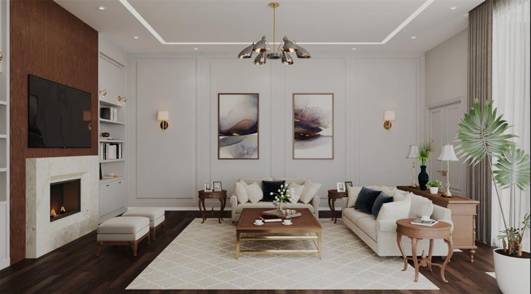 Furnished interior view inside a new home in , Frisco (Image 11).