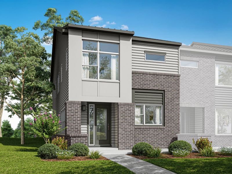 Representative exterior photo of a completed home built from the Wilson by Tri Pointe Homes in The Townes at NoVi, Pittsboro, NC (Image 24).