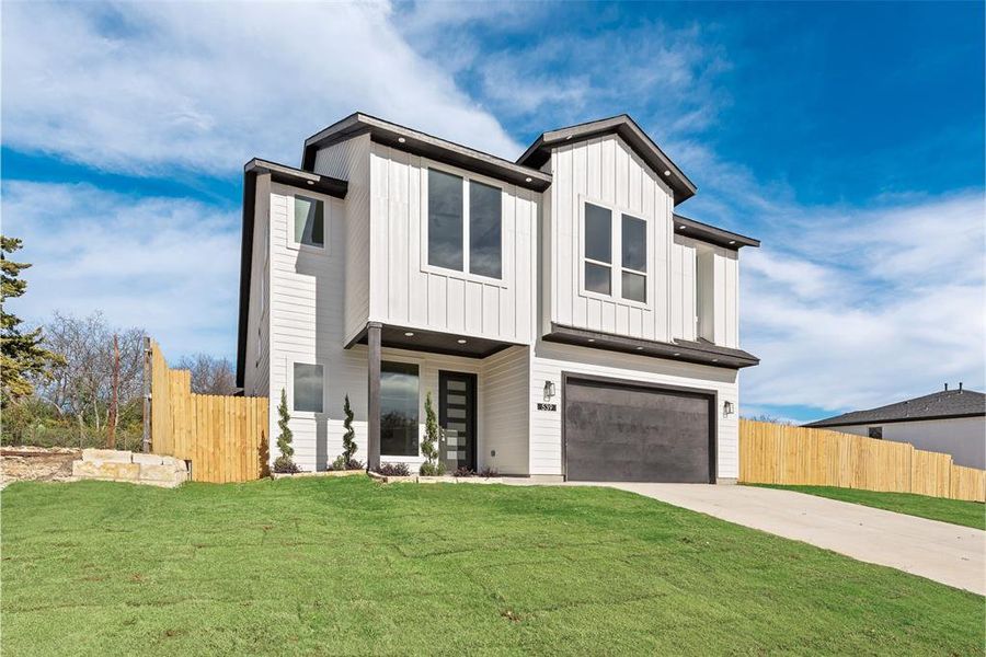 Front exterior of a new home in , Dallas, TX, highlighting curb appeal (Image 28).