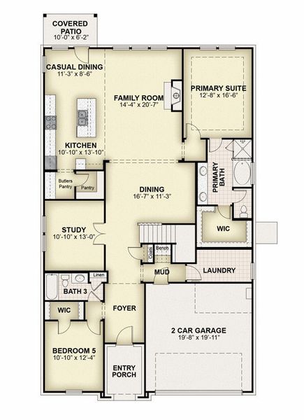 2D floor plan layout for the Hero by Rockwell Homes in Wildflower Ranch, Fort Worth, TX (Image 45). 2D floor plan layout for the Hero by Rockwell Homes in Wildflower Ranch, Fort Worth, TX (Image 45).