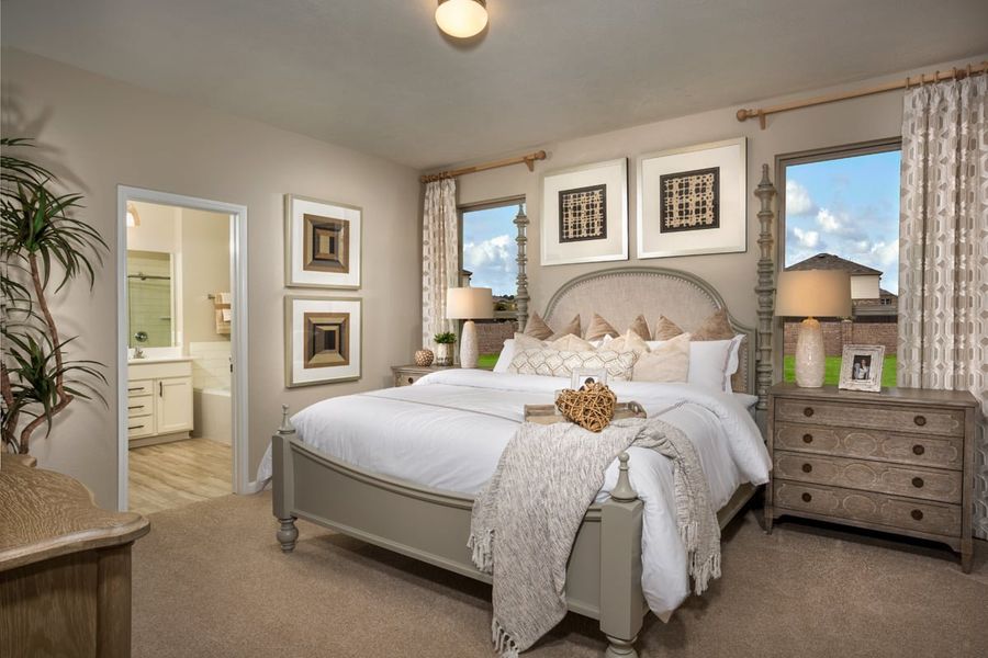 Representative furnished interior of a home built from the 2596 by KB Home in Vida Costera, Texas City (Image 8). Representative furnished interior of a home built from the 2596 by KB Home in Vida Costera, Texas City (Image 8).