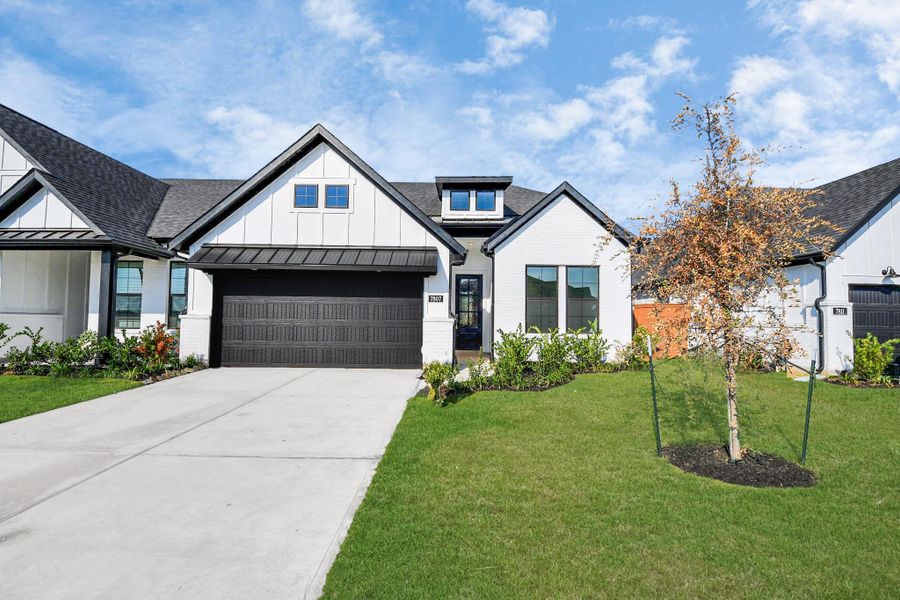 Front exterior of a new home in , Katy, TX, highlighting curb appeal (Image 24). Front exterior of a new home in , Katy, TX, highlighting curb appeal (Image 24).
