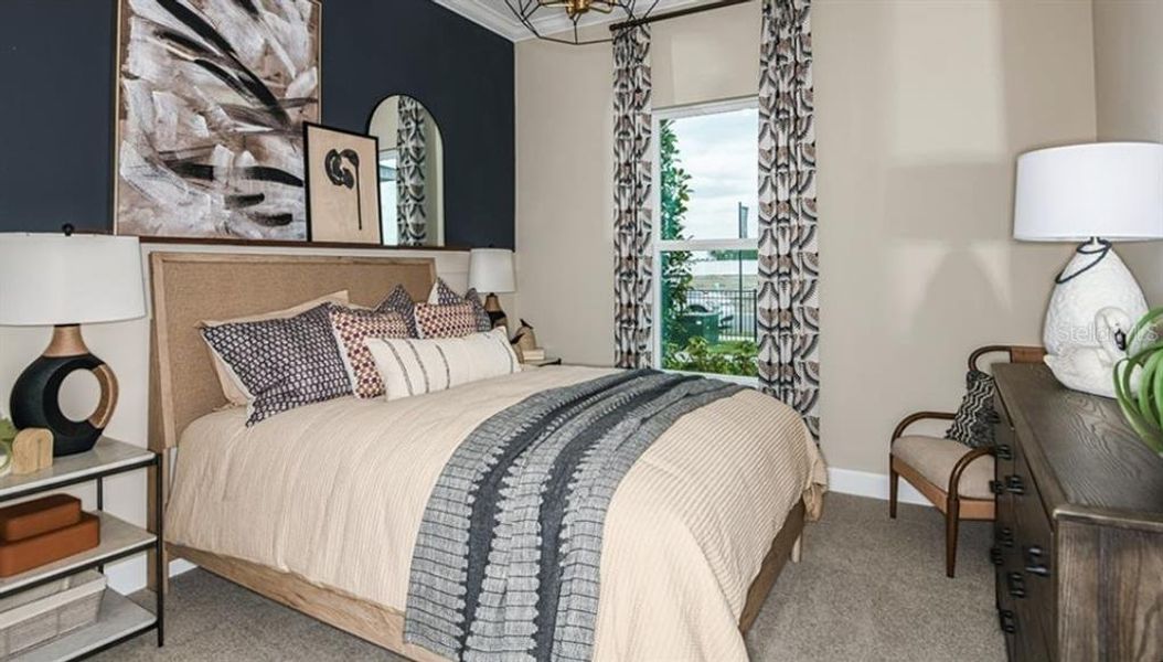 Furnished interior view inside a new home in Esplanade at Westview, Kissimmee (Image 12).