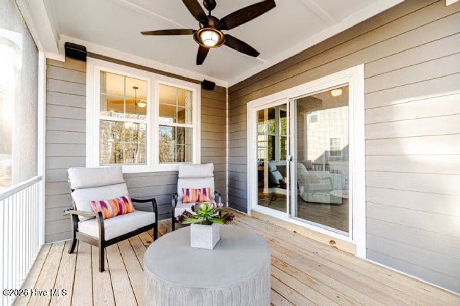 Exterior details and patio area of a home in Terrapin, Leland (Image 2).