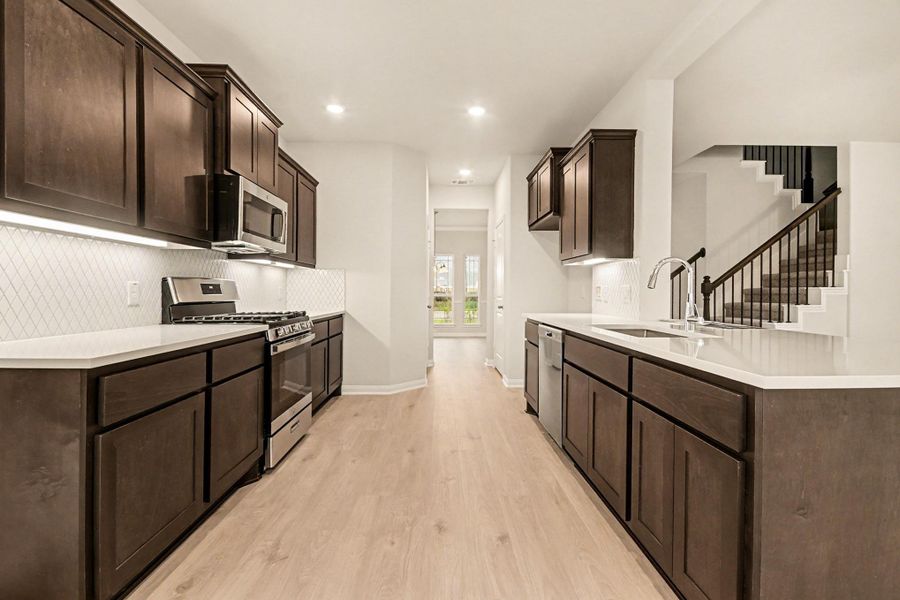 Furnished interior view inside a new home in , Bay City (Image 5). Furnished interior view inside a new home in , Bay City (Image 5).