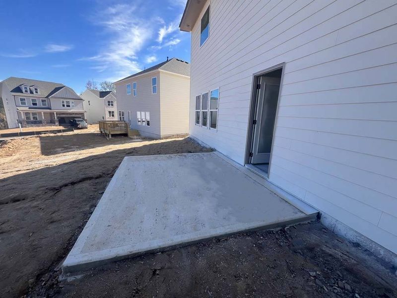 Rear Patio Construction Progress