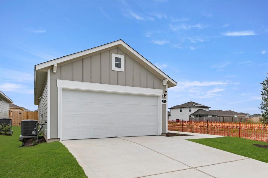 Front exterior of a new home in Hymeadow, Maxwell, TX, highlighting curb appeal (Image 22).