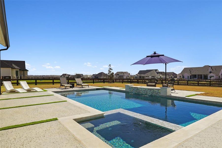 Refreshing pool and spa