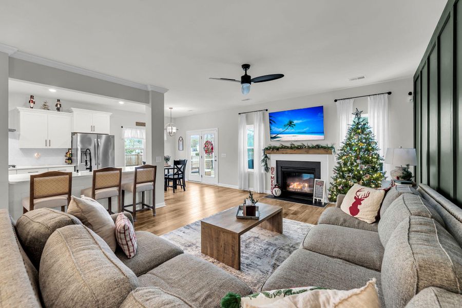 Furnished interior view inside a new home in Cordgrass Landing, Johns Island (Image 9).