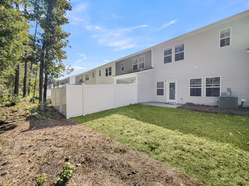Exterior details and patio area of a home in Willow Bend Townhomes, North Charleston (Image 17). Exterior details and patio area of a home in Willow Bend Townhomes, North Charleston (Image 17).