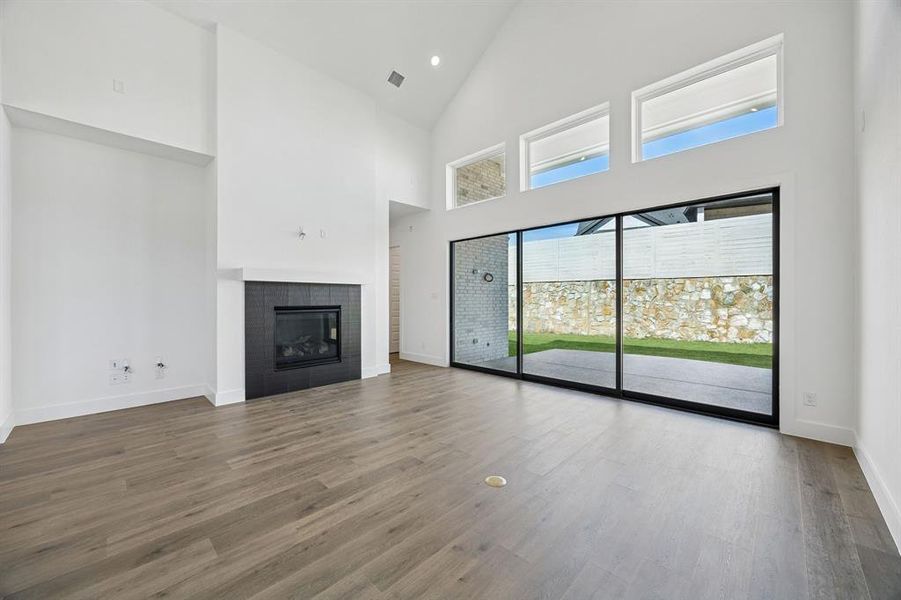 The entire family will love family get togethers in this lovely, light filled family room.