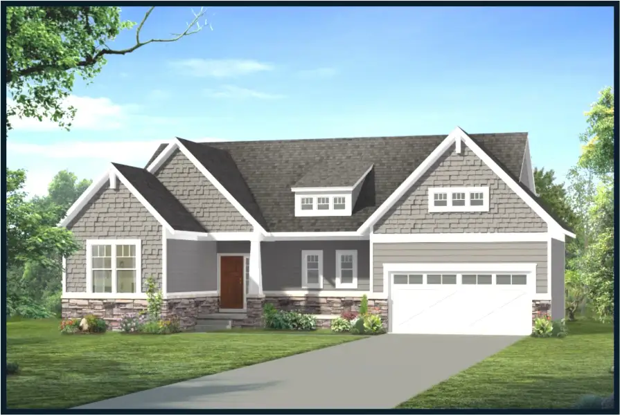 Representative exterior photo of a completed home built from the The Boulder by Norfolk Homes in Offsite Builds Southern Michigan, Ann Arbor, MI (Image 23).