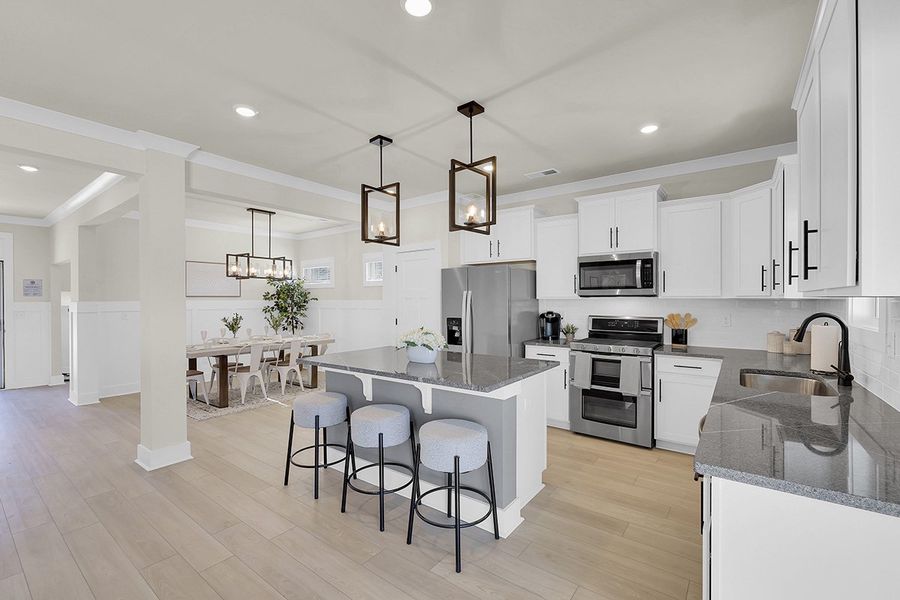 Representative furnished interior of a home built from the Porter II by Great Southern Homes in Cottages at Roofs Pond, West Columbia (Image 15).