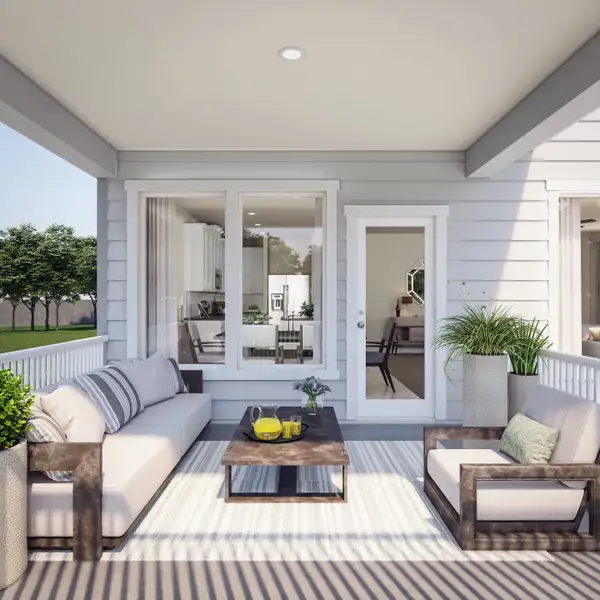 Exterior details and patio area of a home in Mason Woods, Cypress (Image 3). Exterior details and patio area of a home in Mason Woods, Cypress (Image 3).