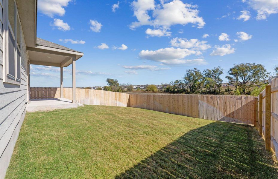 Exterior details and patio area of a home in Sonterra, Jarrell (Image 19). Exterior details and patio area of a home in Sonterra, Jarrell (Image 19).