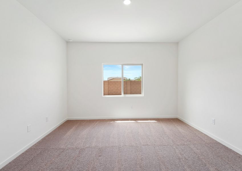 The master bedroom has all the space for your king-sized furniture.