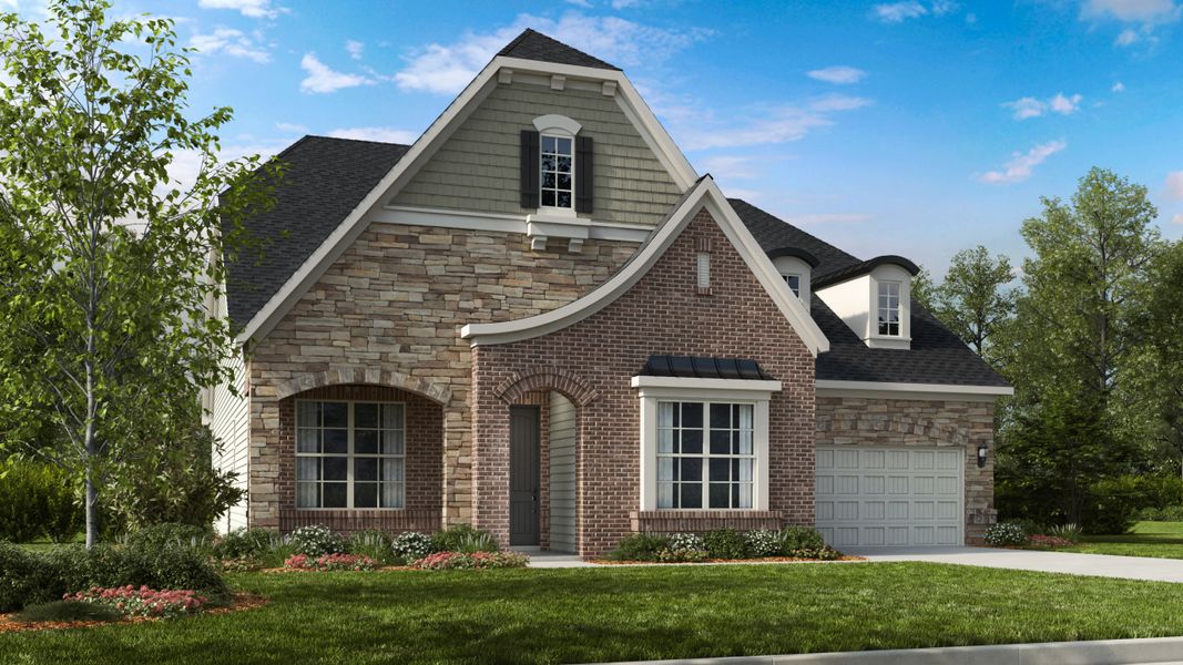 Representative exterior photo of a completed home built from the Ashlyn by Taylor Morrison in Allburn, Concord, NC (Image 1). Representative exterior photo of a completed home built from the Ashlyn by Taylor Morrison in Allburn, Concord, NC (Image 1).