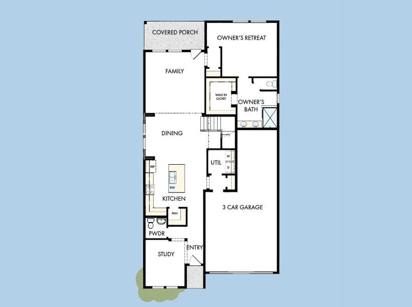 2D floor plan layout for the The Lilac by David Weekley Homes in Austin Point, Richmond, TX (Image 4). 2D floor plan layout for the The Lilac by David Weekley Homes in Austin Point, Richmond, TX (Image 4).