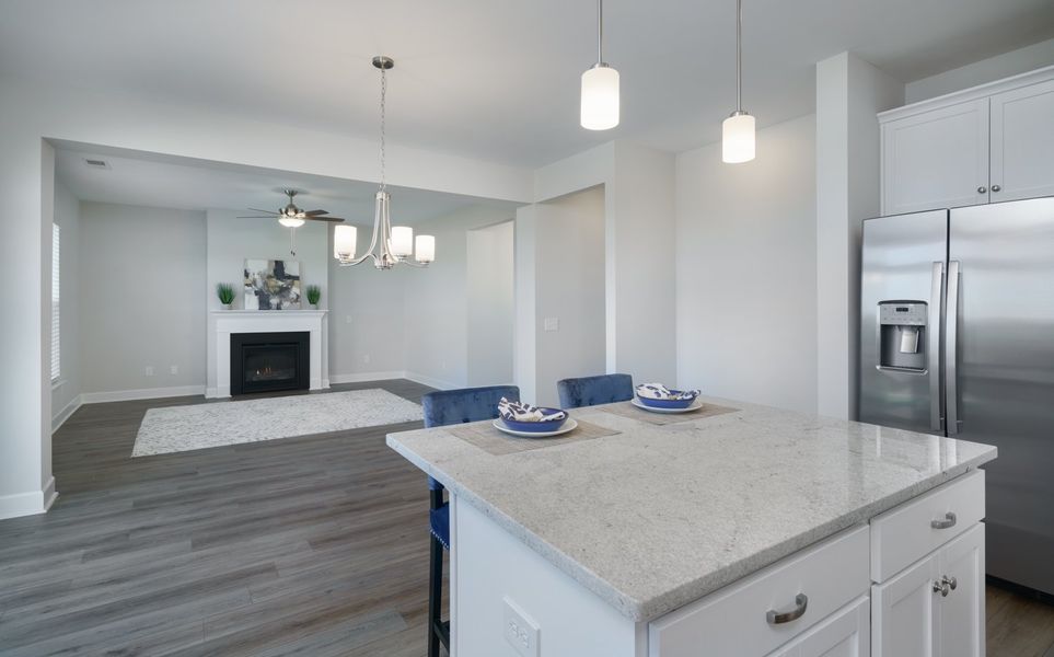 Representative furnished interior of a home built from the The Kennedy by Cothran Homes in Holly Ridge, Greenville (Image 13).