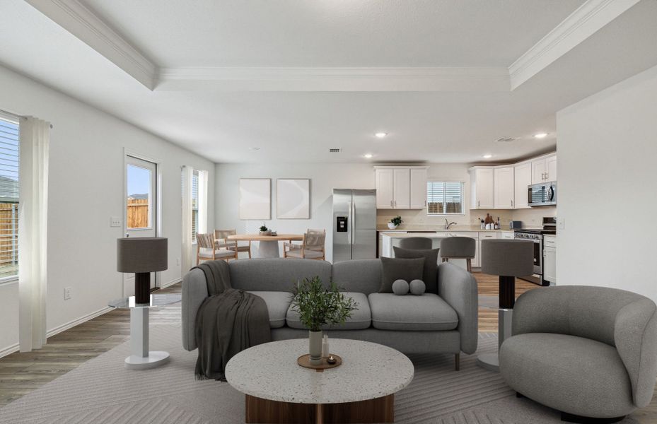 Representative furnished interior of a home built from the Serenada by Centex in Cottonwood Creek, Howe (Image 8).