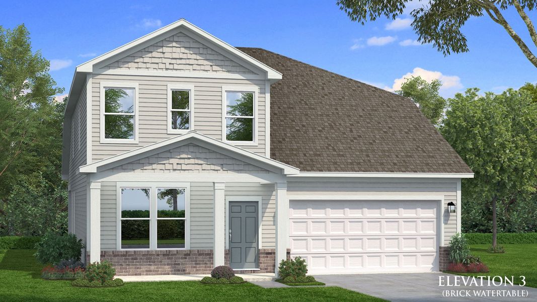 Representative exterior photo of a completed home built from the Ansley by DRB Homes in Riley Farms, Rockvale, TN (Image 10).