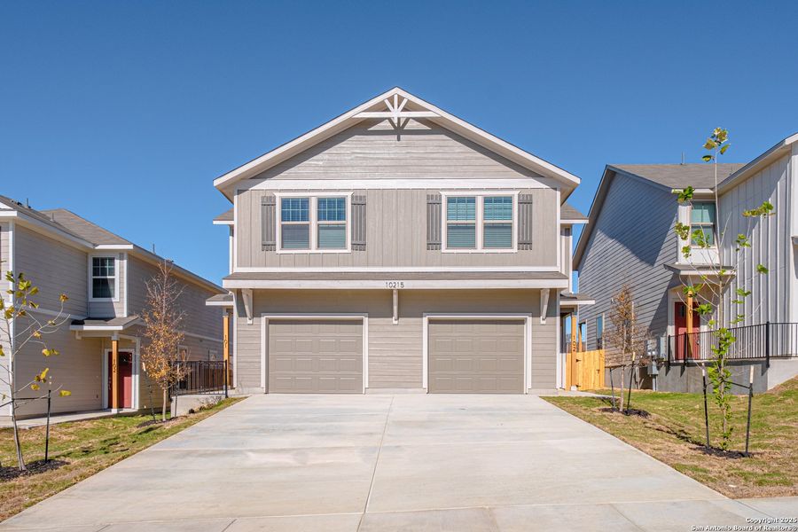 Front exterior of a new home in , San Antonio, TX, highlighting curb appeal (Image 1). Front exterior of a new home in , San Antonio, TX, highlighting curb appeal (Image 1).