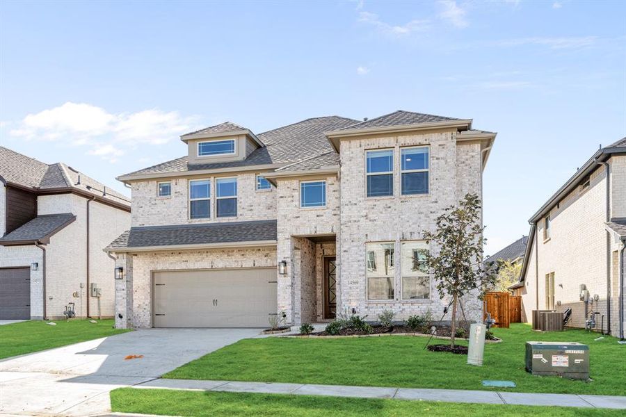 Front exterior of a new home in Creekview Meadows, Pilot Point, TX, highlighting curb appeal (Image 2). Front exterior of a new home in Creekview Meadows, Pilot Point, TX, highlighting curb appeal (Image 2).