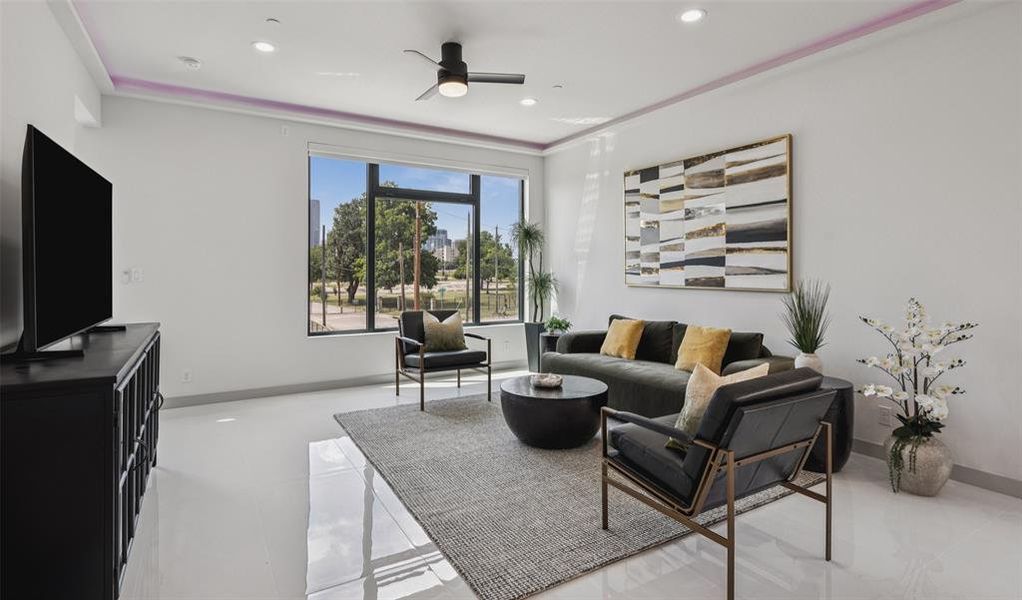 Furnished interior view inside a new home in , Dallas (Image 12).