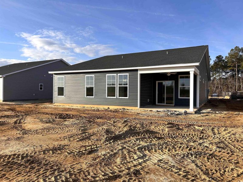 View of patio / terrace with ceiling fan