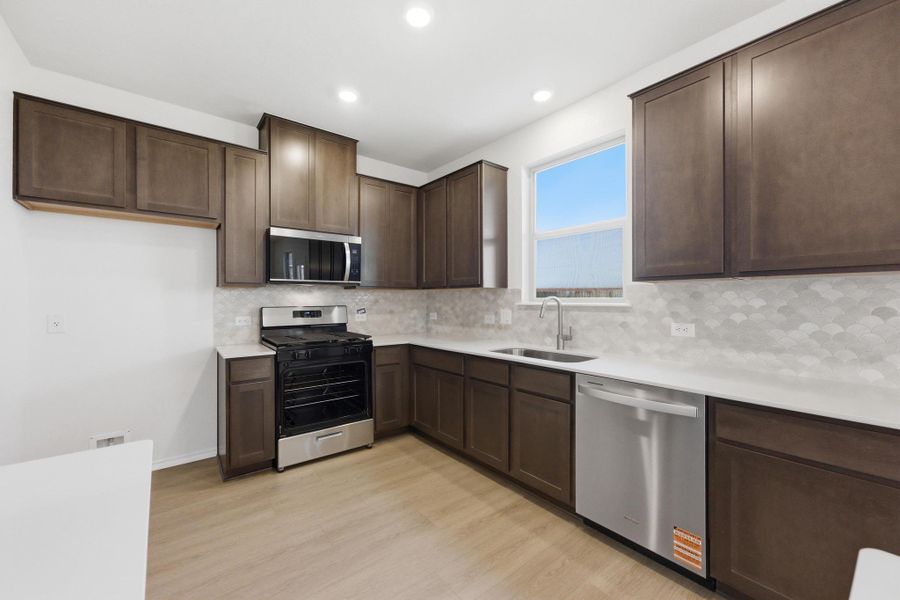Furnished interior view inside a new home in Salerno - Heritage Collection, Round Rock (Image 6). Furnished interior view inside a new home in Salerno - Heritage Collection, Round Rock (Image 6).