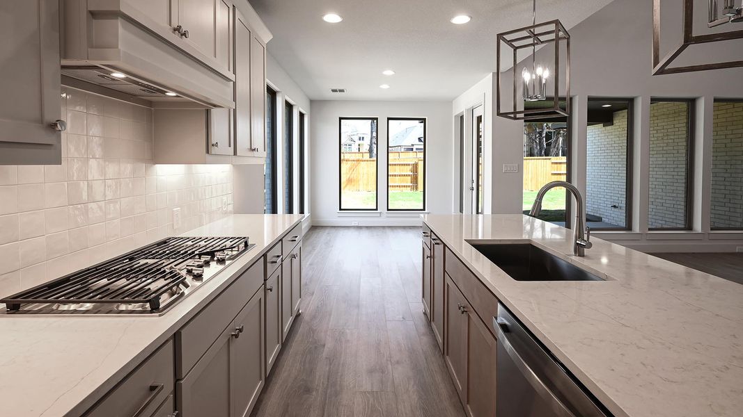 Furnished interior view inside a new home in 6 Creeks, Kyle (Image 6).