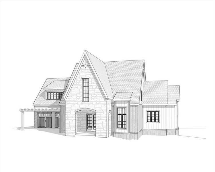 Exterior rendering of this home design in , Acworth, GA (Image 2).