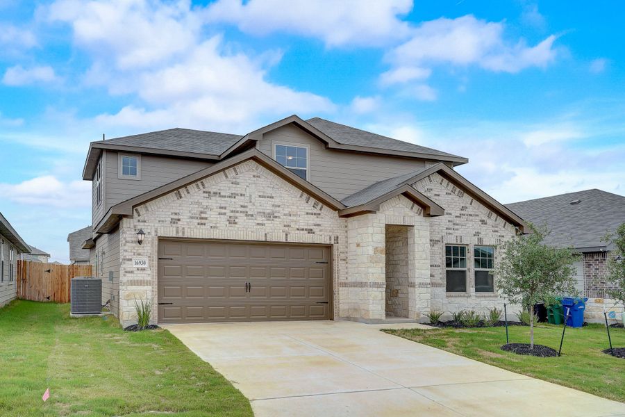 Pearl front exterior at a Meritage Homes community.